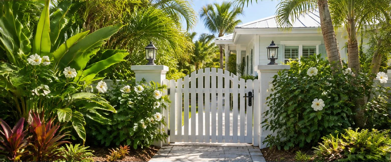 Welcoming Florida garden — illustrative property imagery